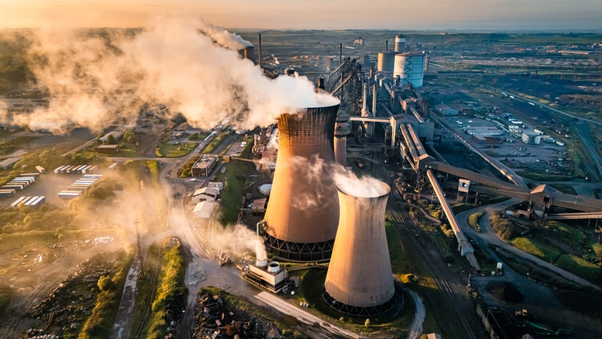 Emissions from a steel plant