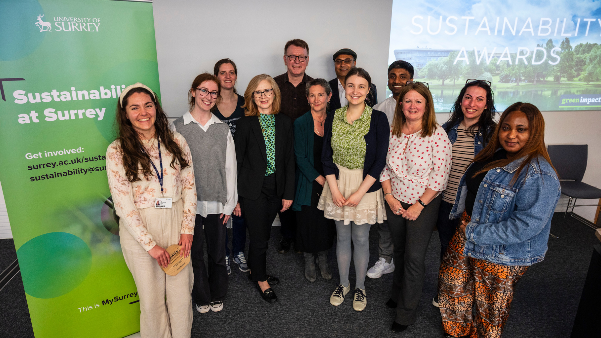 Group of staff at the sustainability awards 2025