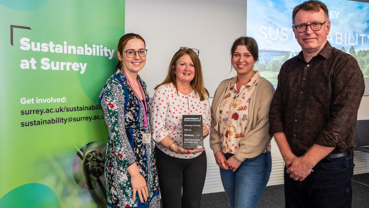 FABSS team receiving Sustainability Award