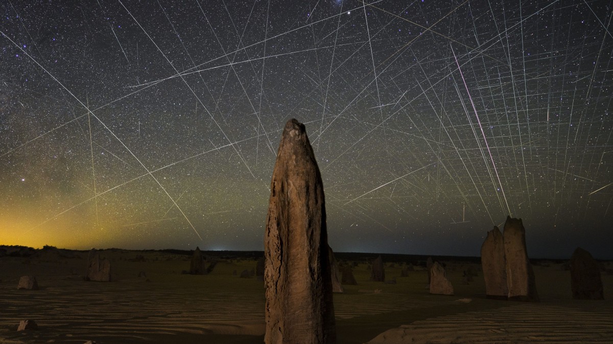 Swamped skies at night