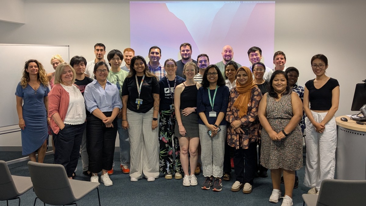 Group shot of the volunteers for Plastic Alchemy's exhibition
