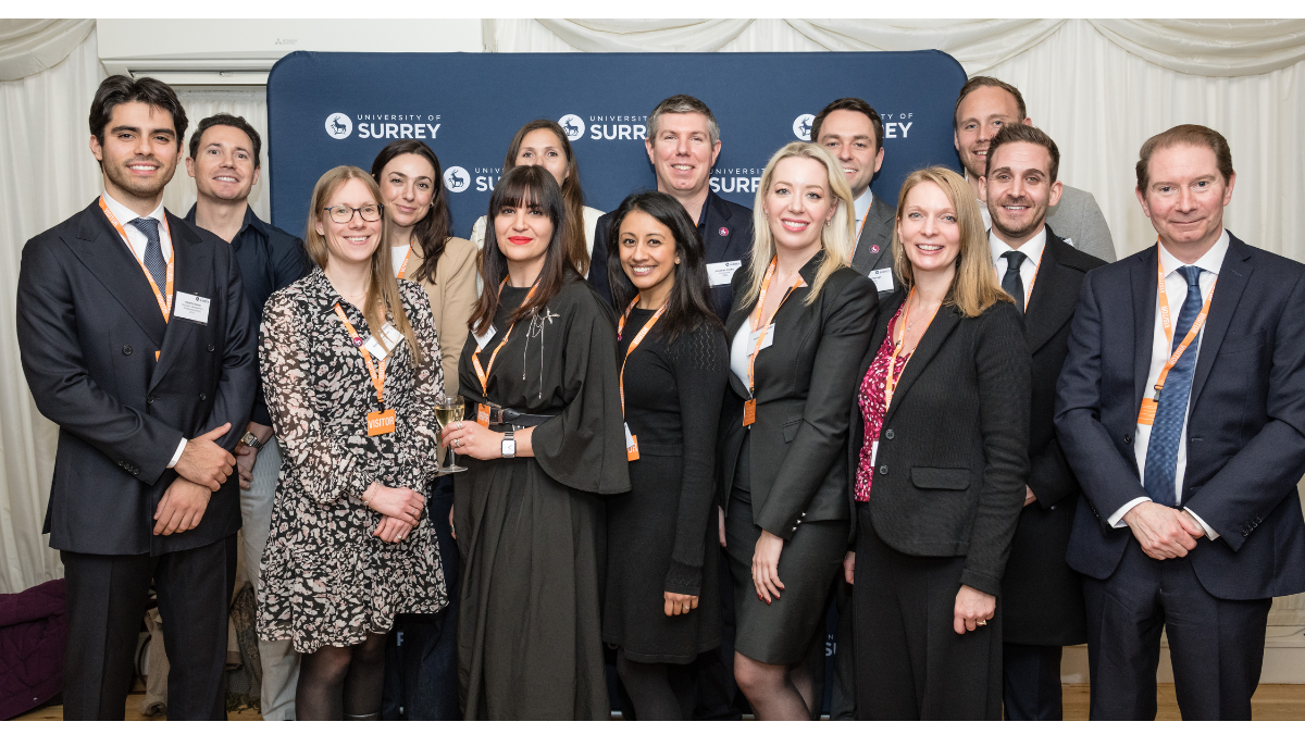 Members of our SurreyLeaders with Vice-Chancellor Professor Stephen Jarvis