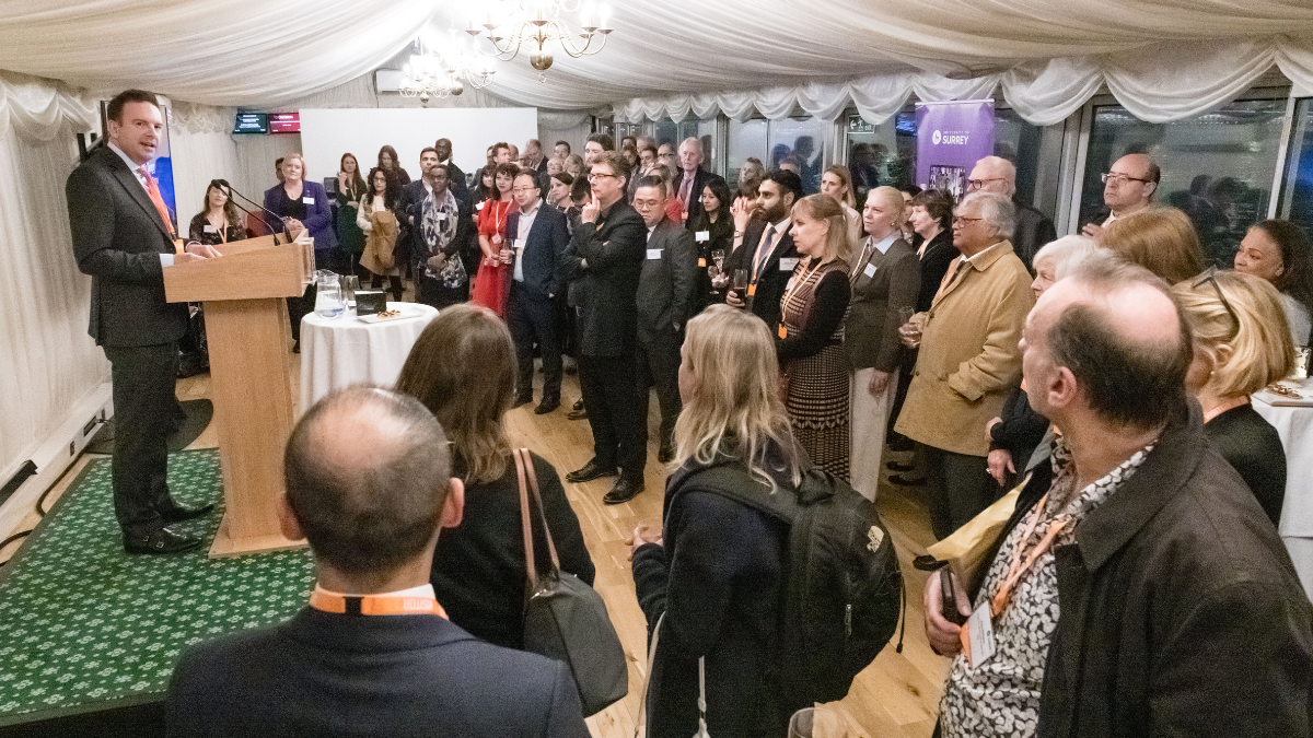 Patrick Degg, Vice-President, Global at Surrey welcomed guests