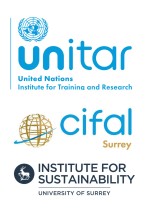 Unitar, CIFAL and Institute for Sustainability logos